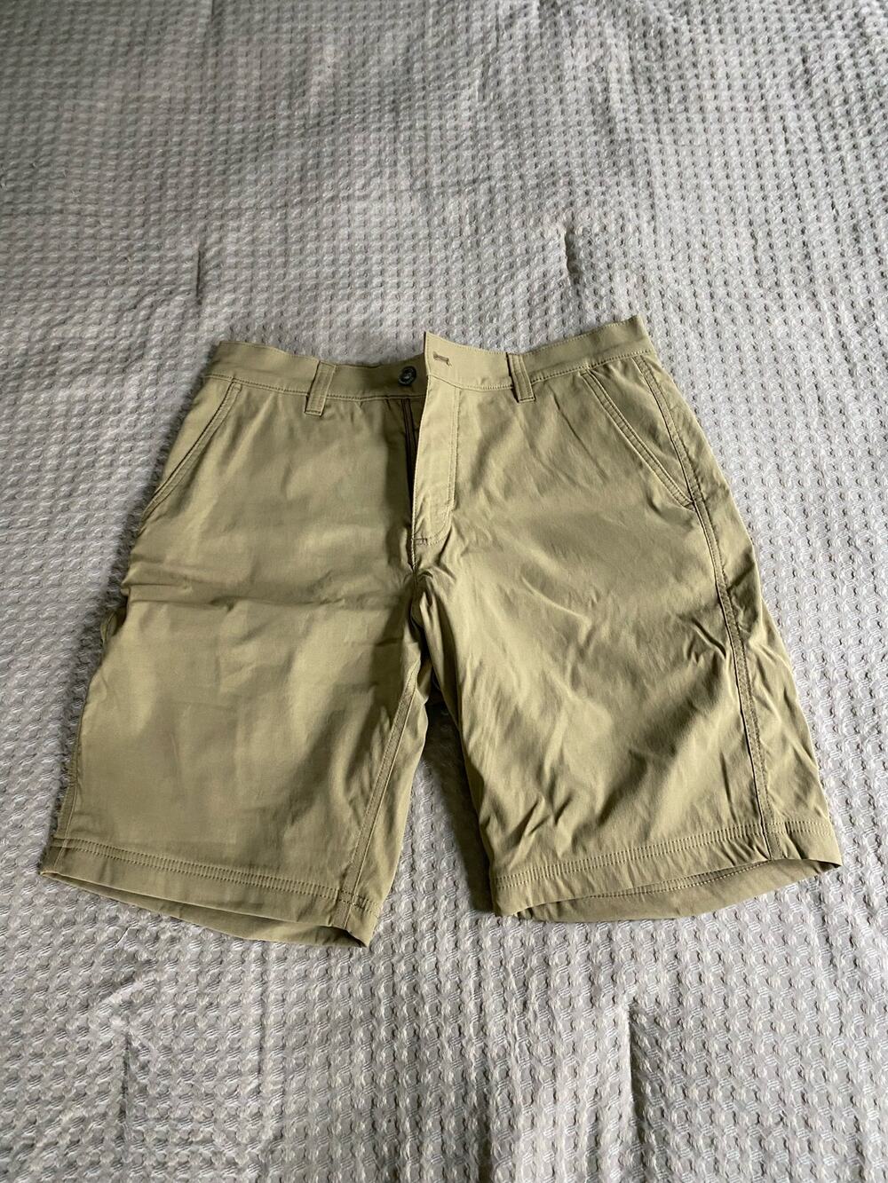 Eddie Bauer Tan Khaki Color Nylon Quick Dry Shorts